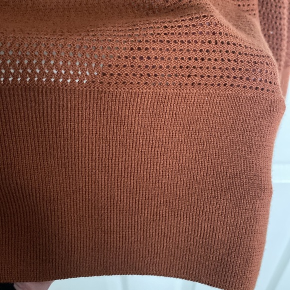 PERUVIAN CONNECTION Women's longer Brown Open-Front Topper - Picture 5 of 6